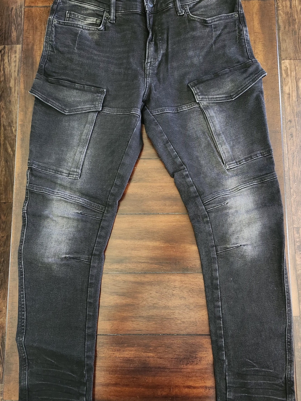 H&M Black Washed Cargo Jeans